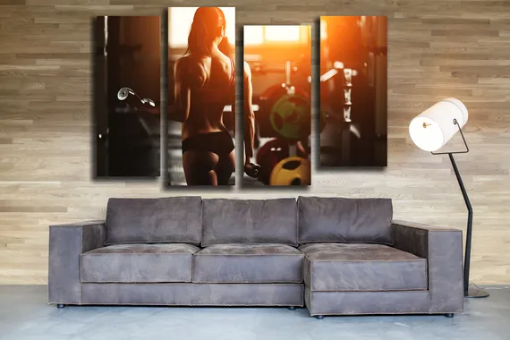 Модульная картина "В фитнес клубе"