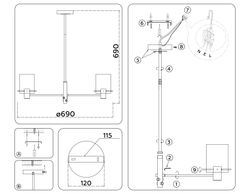 Ambrella Подвесная люстра Modern LH57031
