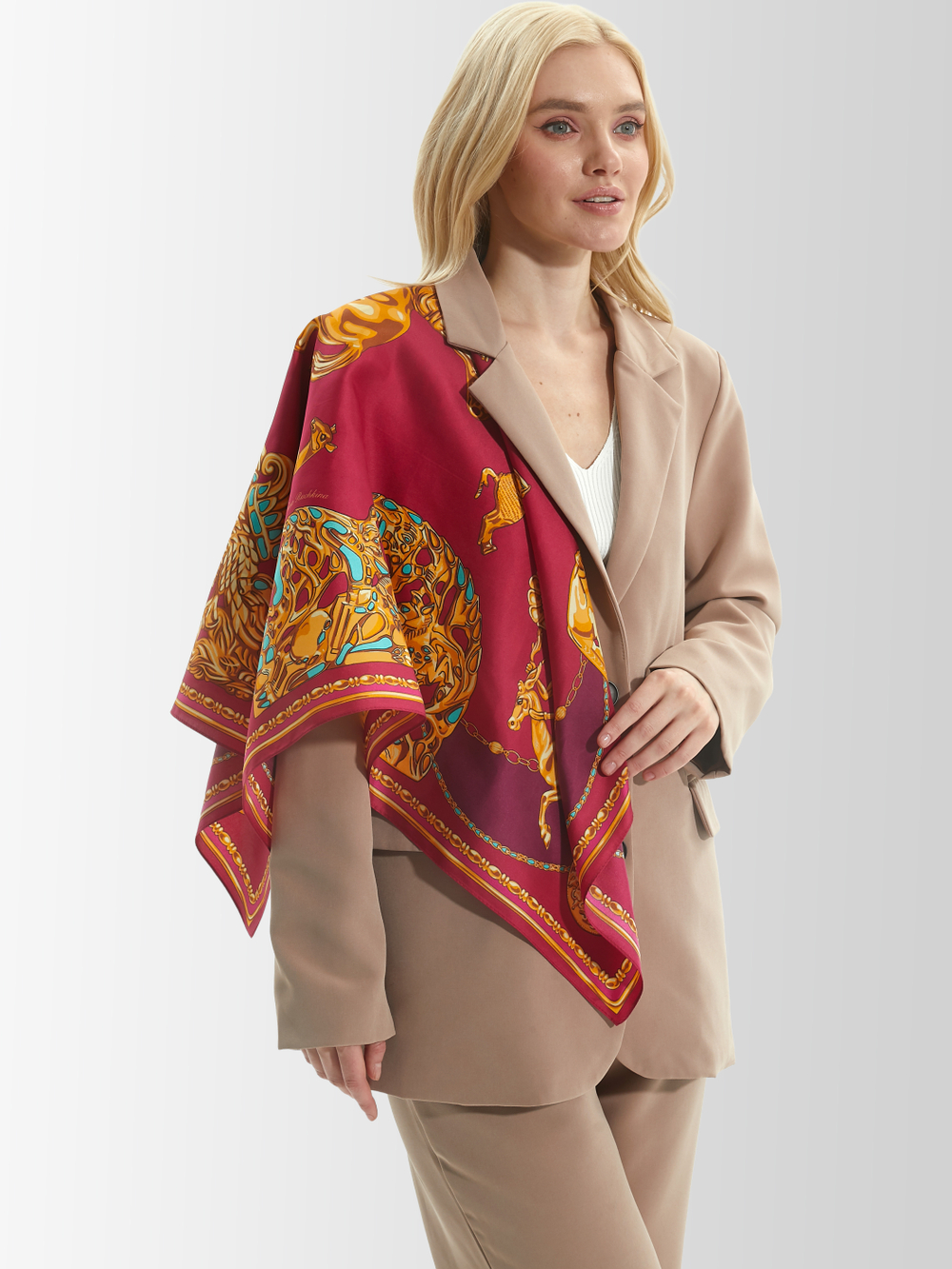 Платок «Сибирская коллекция Петра I» 100% шёлк