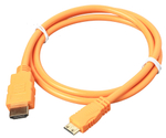 Кабель оранжевый 1m (HDMI-miniHDMI)