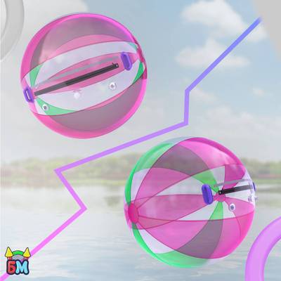 Аттракцион Водный шар ПВХ «Розово-зелёный» 2*2*2 м