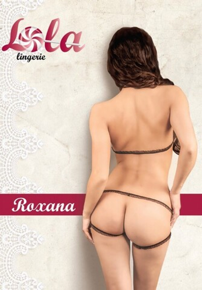 Эротичный комплект из ленточек Roxana , черный LXL (46-48) (Цвет: черный)