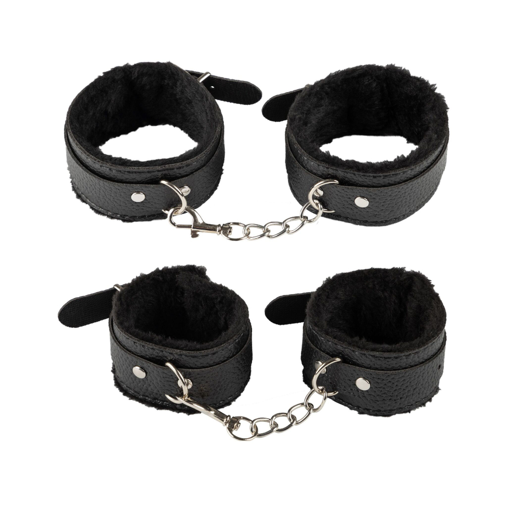 Набор из 7 черных БДСМ-девайсов (Цвет: черный)