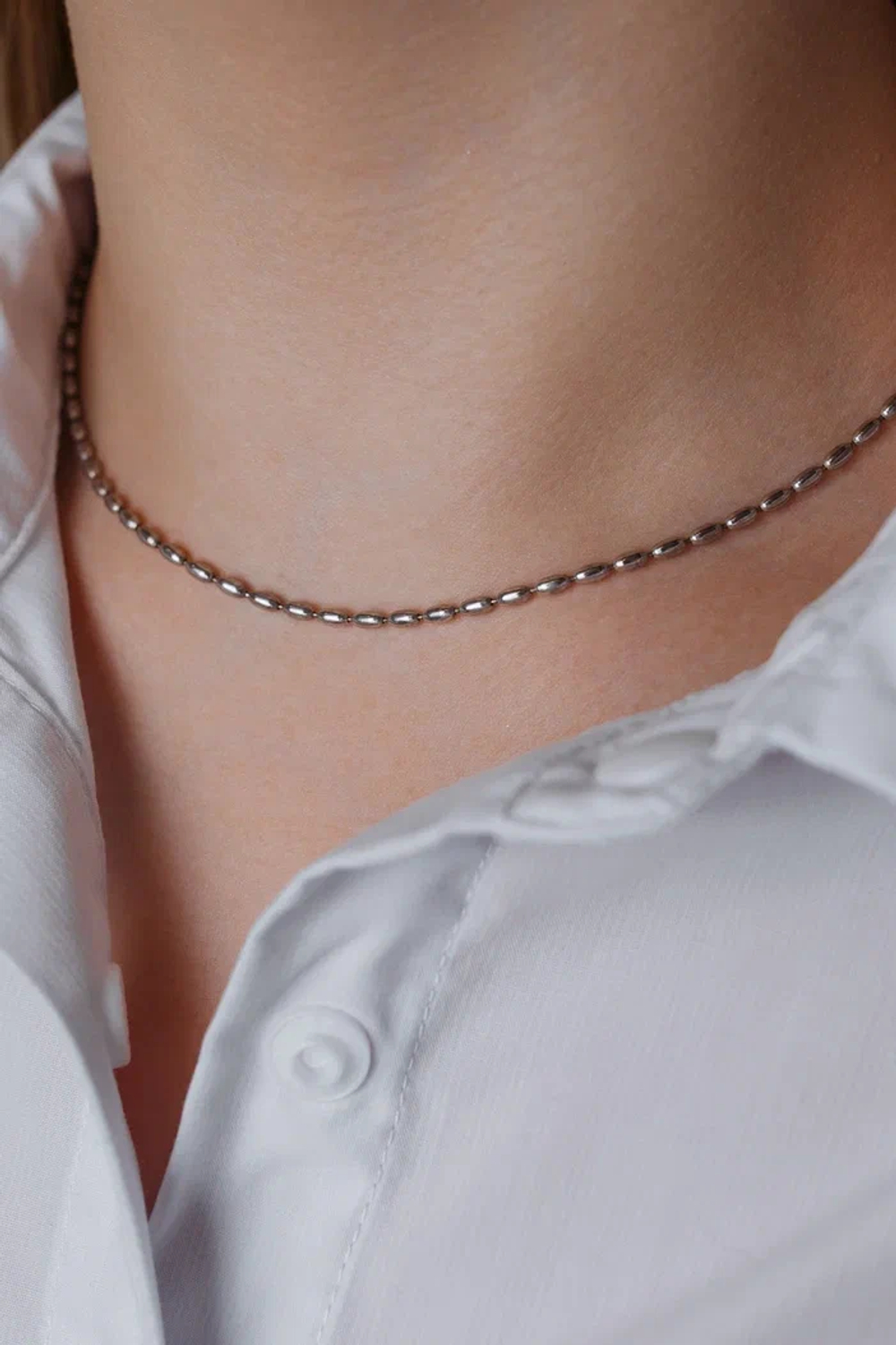 Колье "Имитация жемчуга" мелкое