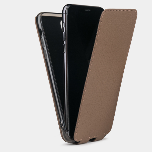 Чехол для iPhone 11 Pro из натуральной кожи теленка, цвета кофе