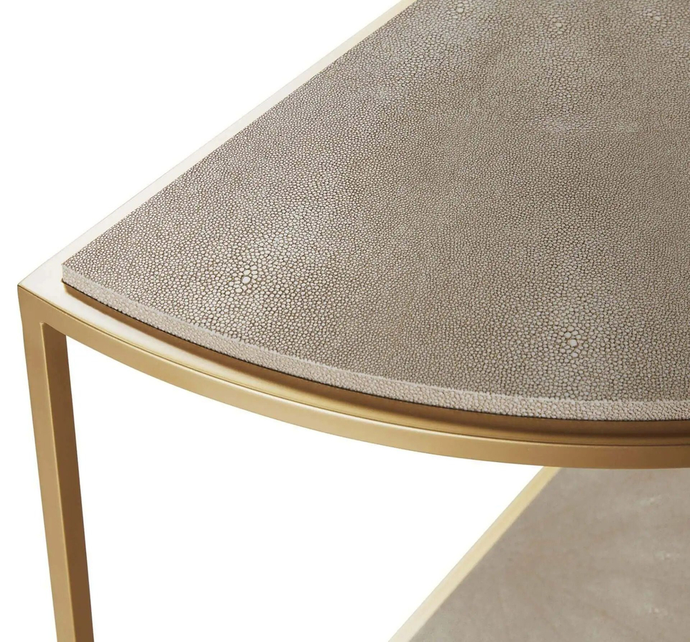 Бежевая полукруглая консоль “Мэгги”