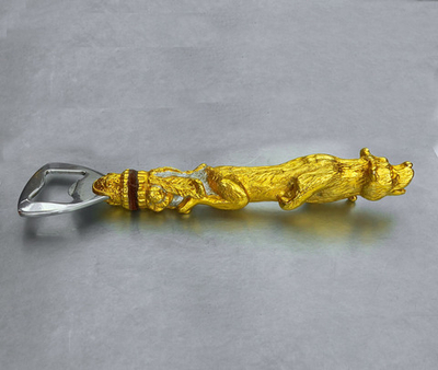 Бронзовая открывашка для пива "Медведь"