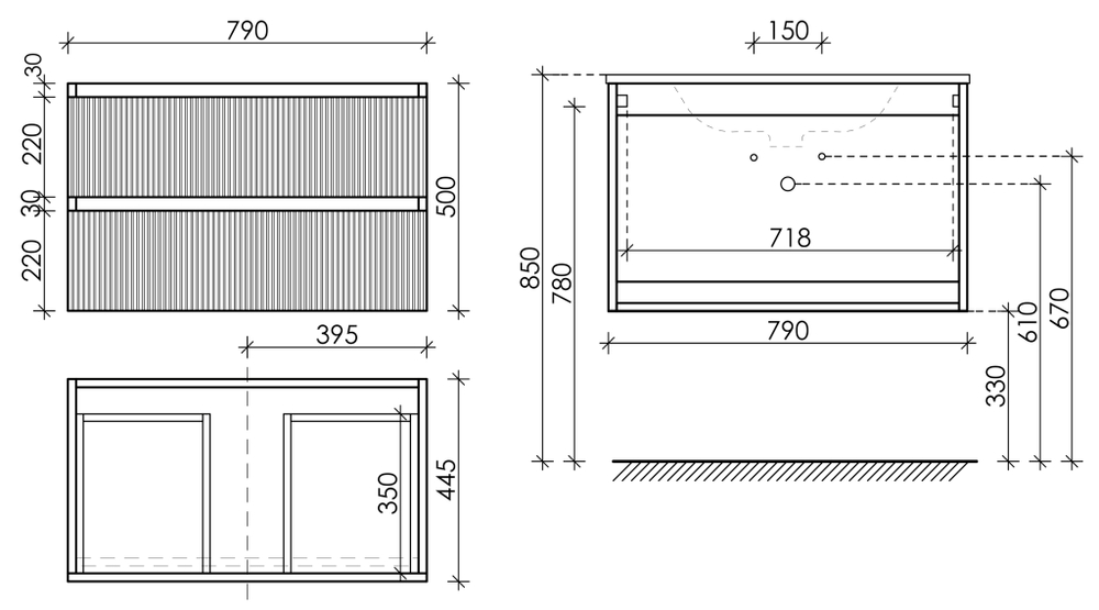 Тумба с раковиной Sancos Snob T 80 см SNT80W bianco