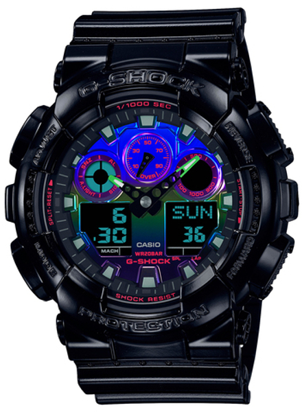 Мужские наручные часы Casio G-Shock GA-100RGB-1A