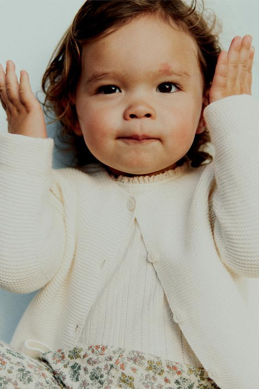 ZARA ОДНОТОННЫЙ КАРДИГАН, ЭКРЮ