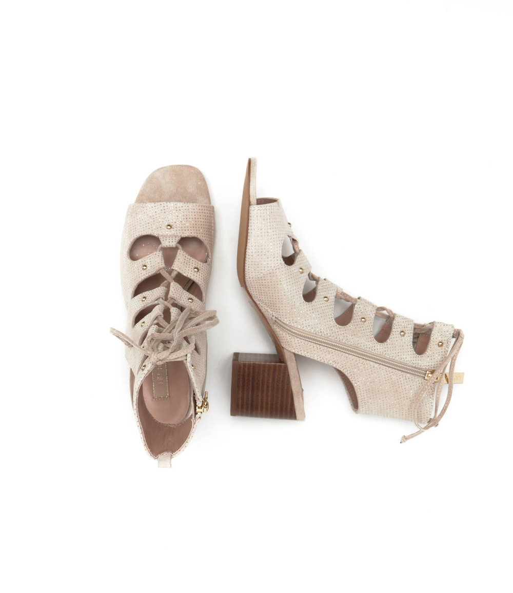 Кожаные босоножки на каблуке agata 13 Liu Jo - бежевый(SA2149 P0021)