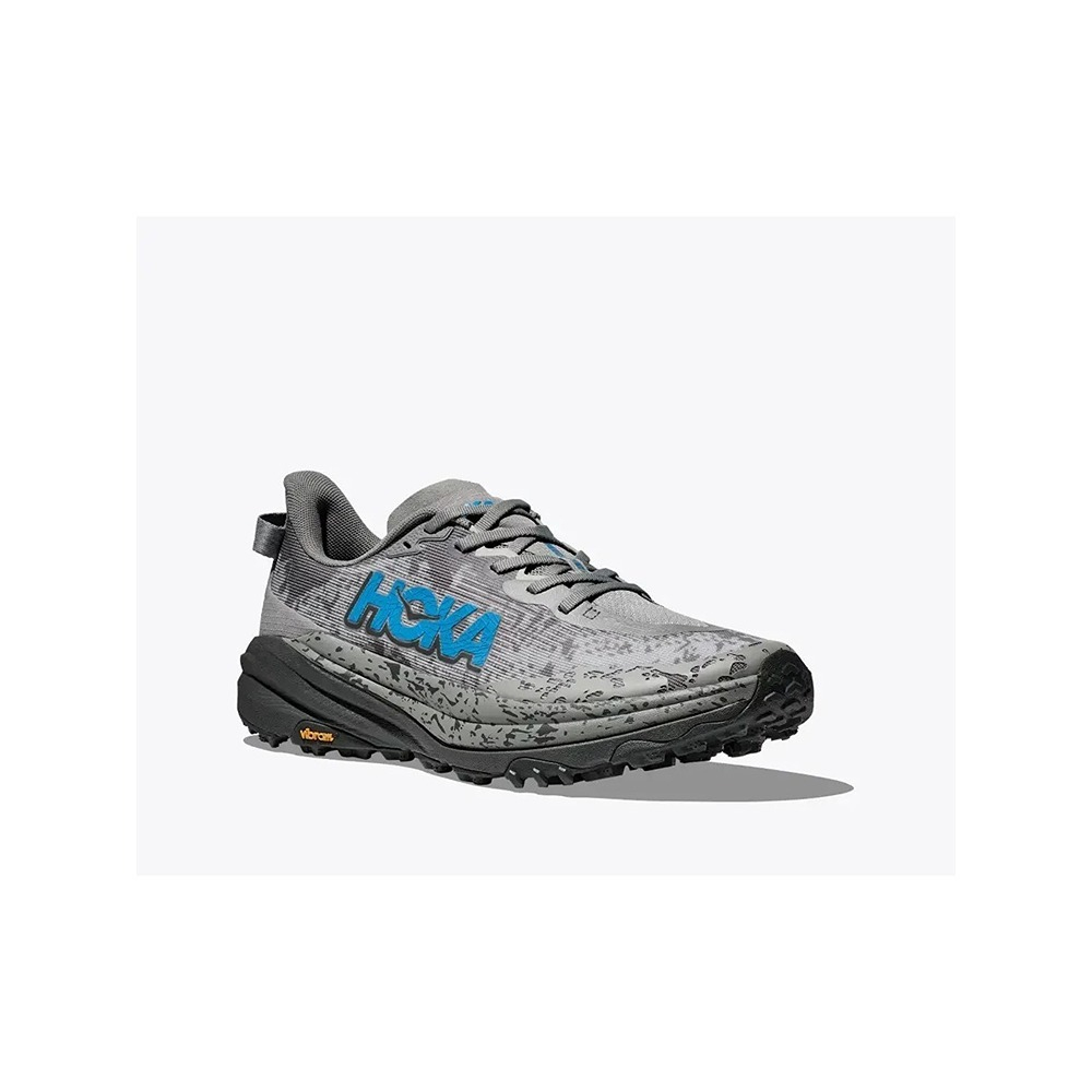 Кроссовки мужские HOKA M SPEEDGOAT 6 WIDE Galactic Grey / Blue