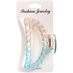 Заколка-краб для волос «Мон Пион», цепочка, микс 6 цветов, 9,5см (Блистер)