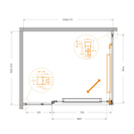 Душевой уголок Cezares LUX-AH-FS-11-110/90-C-CR, 110х90х195, профиль хром, стекло прозрачное