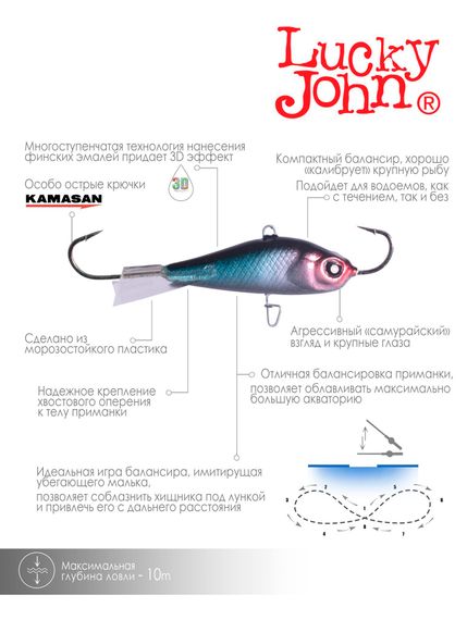 Балансир Lucky John BALTIC 5 50мм/121
