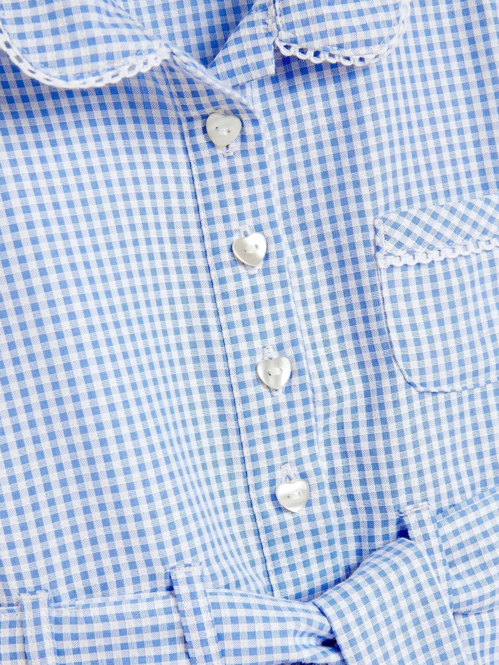 Платье с резинка для волос в комплекте для девочки Next 498-043, Голубой, Белый