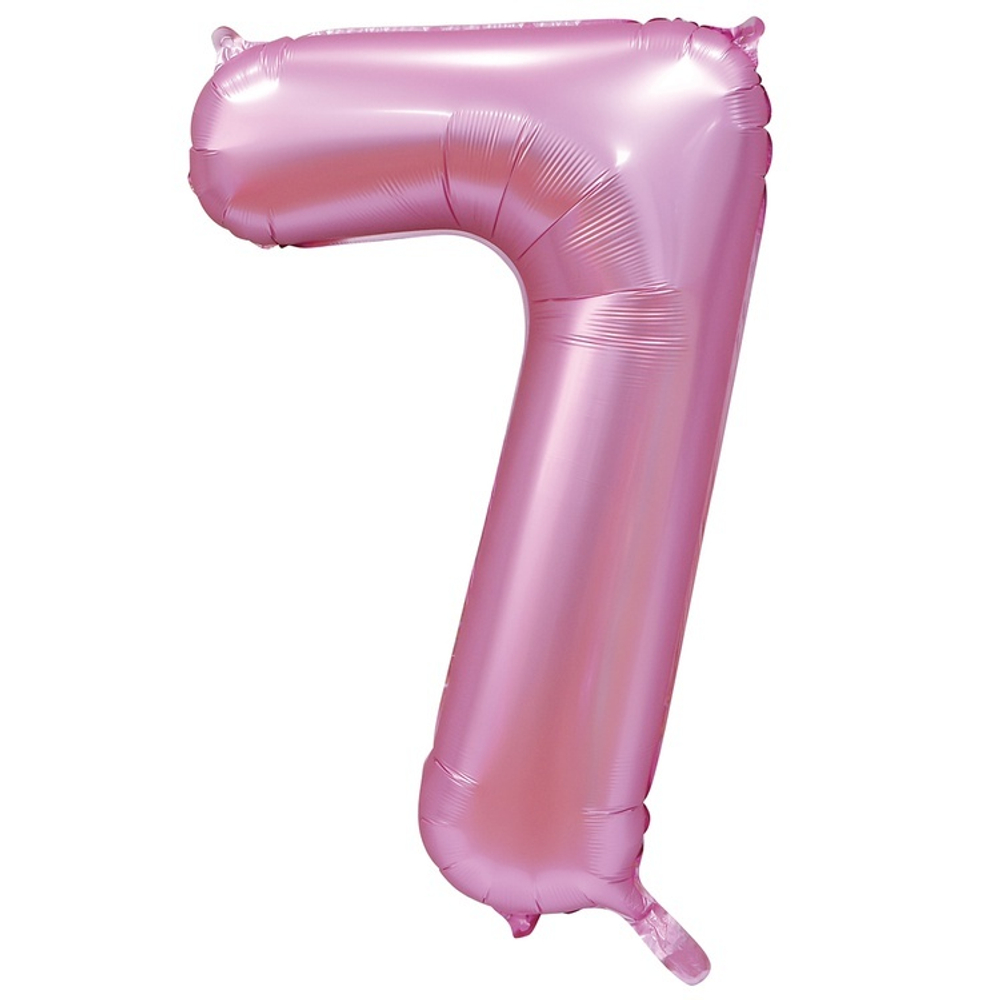 Шар ЦИФРА 7 Сатин Pink 40" 102 см
