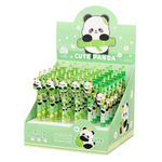 Ручка гелевая, пиши-стирай, автоматическая, Basir, синие чернила, серия "ПАНДА", с игрушкой на корпусе