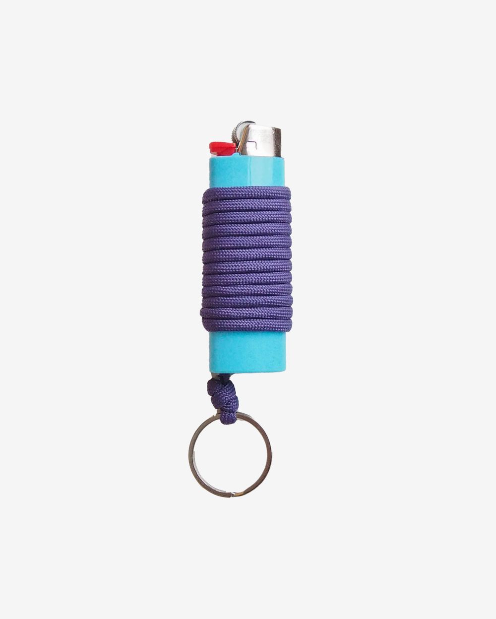 Зажигалка Ack Items голубая (фиолетовый шнурок)