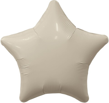 Шар (19""/48 см) Звезда, Кремовый, Сатин, 1 шт Г53