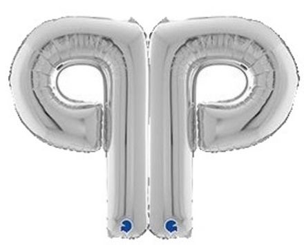 Буква "Ф" серебро 65 см