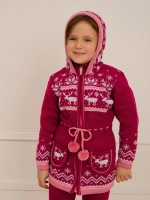 Кардиган вязаный на молнии для девочки