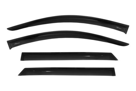 Дефлекторы окон Vinguru KIA Sorento Prime 2016-2020 /накладные/скотч /к-т 4 шт./ литьевой поликарбонат