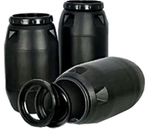 Бочка пластмассовая 260л. (2 сорт) черная, крышка