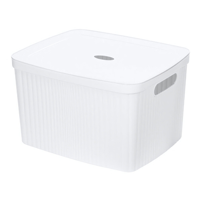 Корзина для белья с крышкой "velvet", 450*360*270мм, 35л (белый)