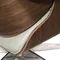 Кресло с оттоманкой Eames Lounge, Premium U.S. version, кремовая кожа, орех