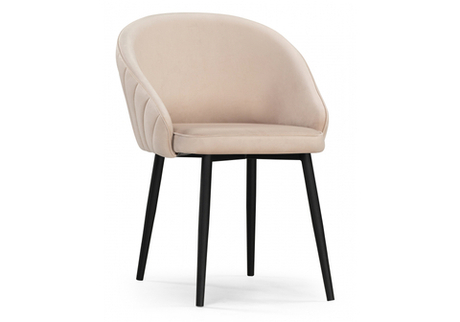 Стул на металлокаркасе Woodville Сутгайн MR-26, черный, ножки черные