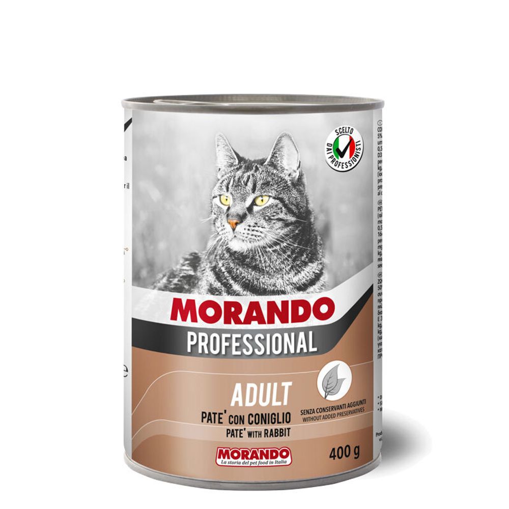 Morando Professional консервированный корм для кошек паштет с кроликом 400 г