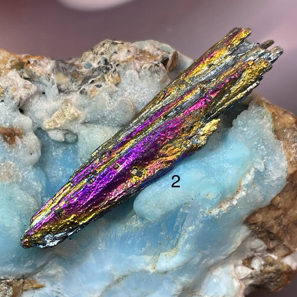 47649 Кианит черный с покрытием необработанный 31-46мм