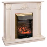 Каминокомплект Real Flame Stefania WT-F612 с очагом Majestic Lux Brass