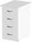 Тумба приставная Стандарт Pro белый 4 ящика