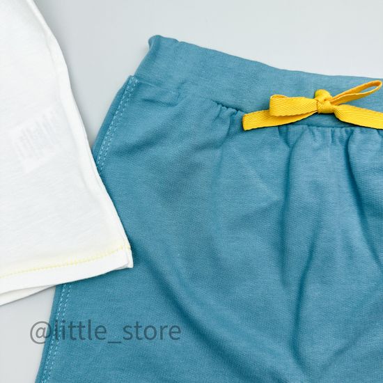 Комплект хлопковый "Fun" белый/бирюзовый