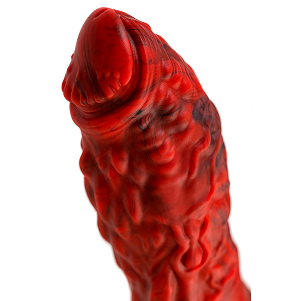 Силиконовый вибратор 21,7см ToyFa Black&Red Monster Docus 901020