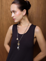 Серьги "Heart Coin Pearl" Bicolor