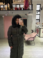 Пуховик Fresh макси графит