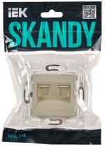 SKANDY Розетка компьютерная двойная RJ45 кат.6 SK-K04B бежевый IEK