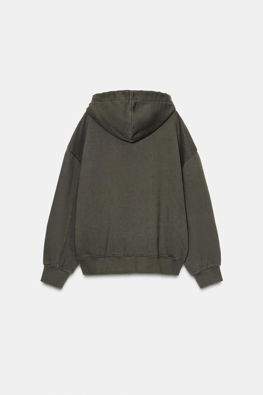 ZARA ТОЛСТОВКА С ЭФФЕКТОМ ПОТЕРТОСТИ, ЗВЕЗДАМИ И ЗАКЛЕПКАМИ, ТЕМНО-КОРИЧНЕВЫЙ