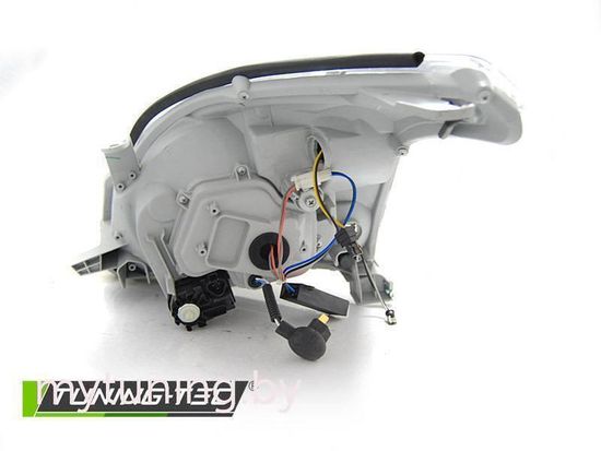 Передние фары Tube Light для Toyota Land Cruisre Prado 120 (03-09) динамические черные