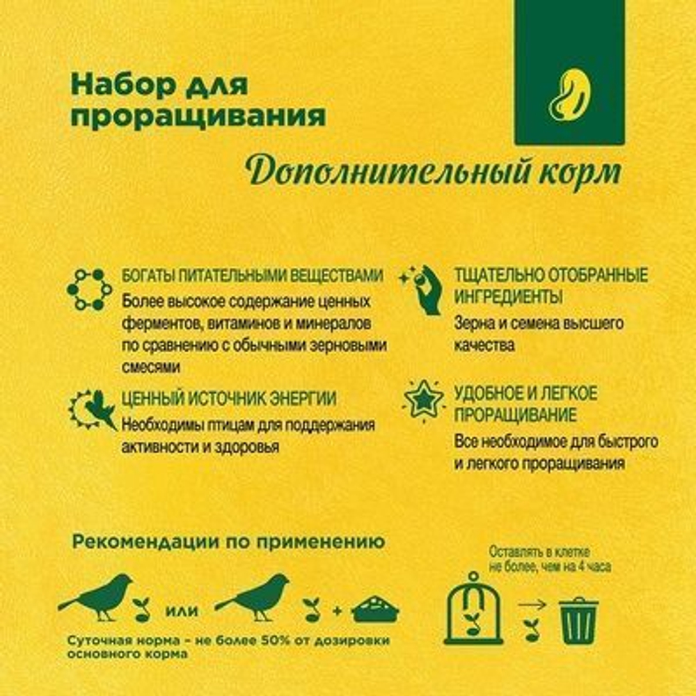 Сухой корм RIO для птиц Набор для проращивания, 25 г