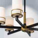 731067 Люстра CERO 6х40W E14 ЧЕРНЫЙ/ЗОЛОТО/БЕЛЫЙ