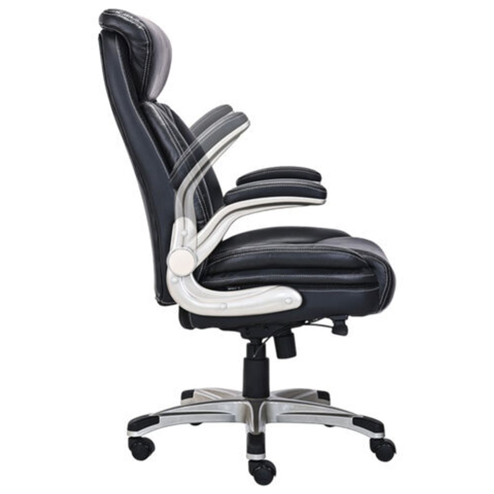 Кресло HAWASAN (ХАВАСАН) "Target EX-567", откидные подлокотники, рециклированная кожа, черное, 532974