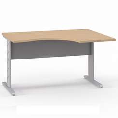 Стол эргономичный Уника (правый) на опорах, 1100х1400