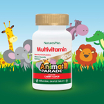 NaturesPlus, Animal Parade Gold, мультивитаминная добавка для детей, вишня, 60 таблеток в форме животных