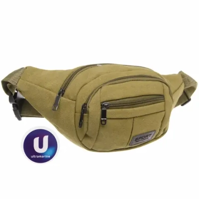 Сумка на пояс «Sport leader - Street Fashion», 4 кармана, цвет песочный, 35*16*6см