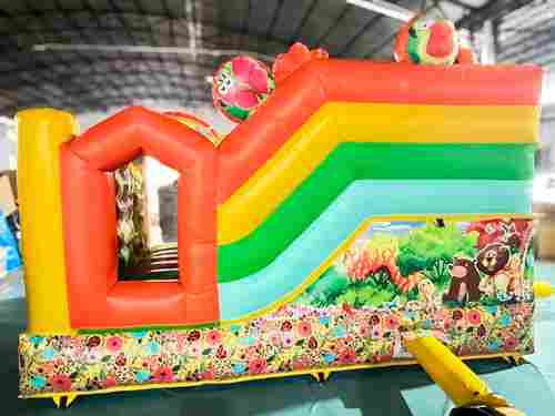 Коммерческий надувной батут «Друзья-зверята 2», 4*4*3 м