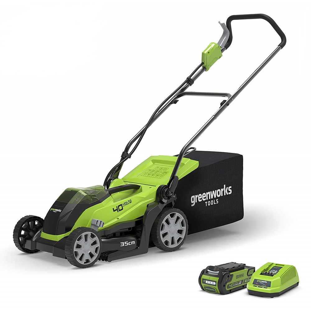 Газонокосилка GREENWORKS G40LM35K2 40V аккумуляторная колесная   2501907UA